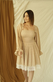  Beige Smock Top Dress