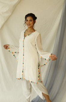  Pearl White Kurti Set