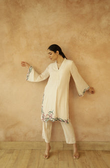  Powder Peach Pink Kurta Set