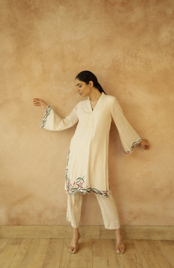 Powder Peach Pink Kurta Set