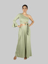 Pista Green One Shoulder Co-Ord Set