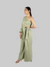 Pista Green One Shoulder Co-Ord Set