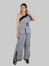 Grey One Shoulder Co-Ord Set